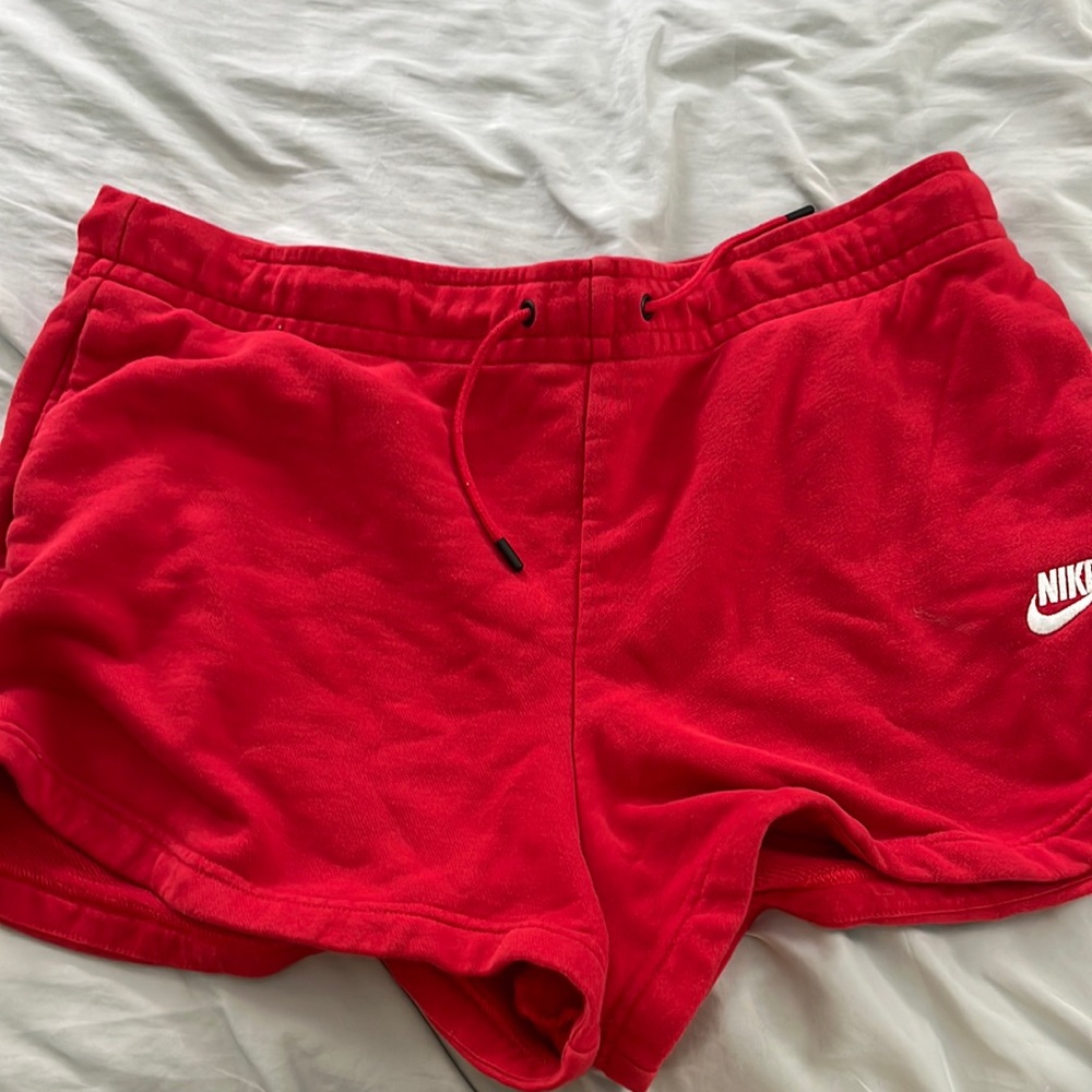 Womens large nike red sweat shorts
